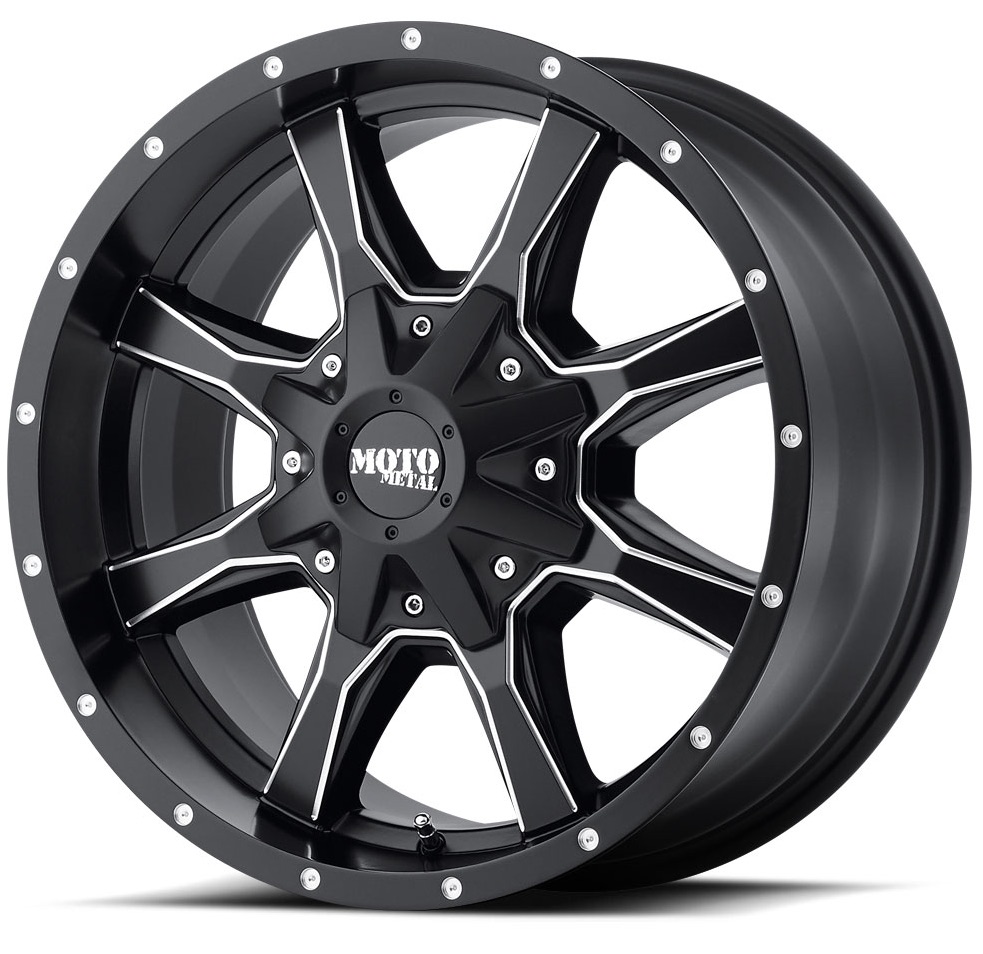MO970 – SATIN BLACK MILLED SPOKES