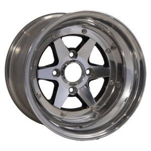 XR4 STYLE 3pc GLOSS BLACK MACHINED FACE