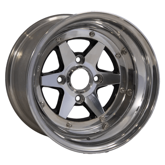 XR4 STYLE 3pc GLOSS BLACK MACHINED FACE