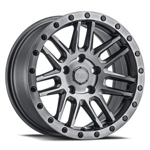 ARCHES – Matt Brushed Gunmetal w/Black Bolts