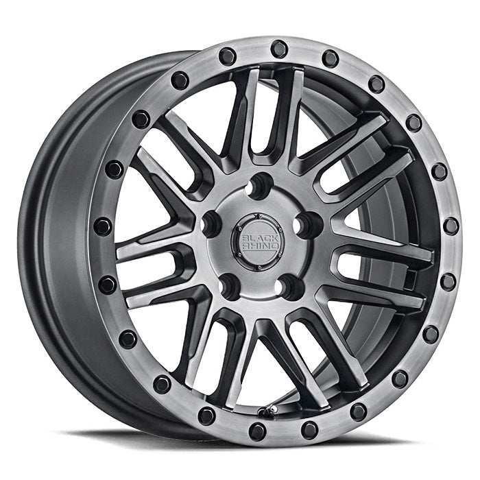 ARCHES – Matt Brushed Gunmetal w/Black Bolts