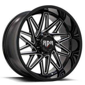 RD28 – Gloss Black w/Milled Spokes