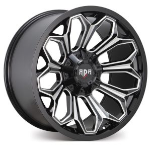 RD52 – Gloss Black w/Machined Face & Milled Spoke