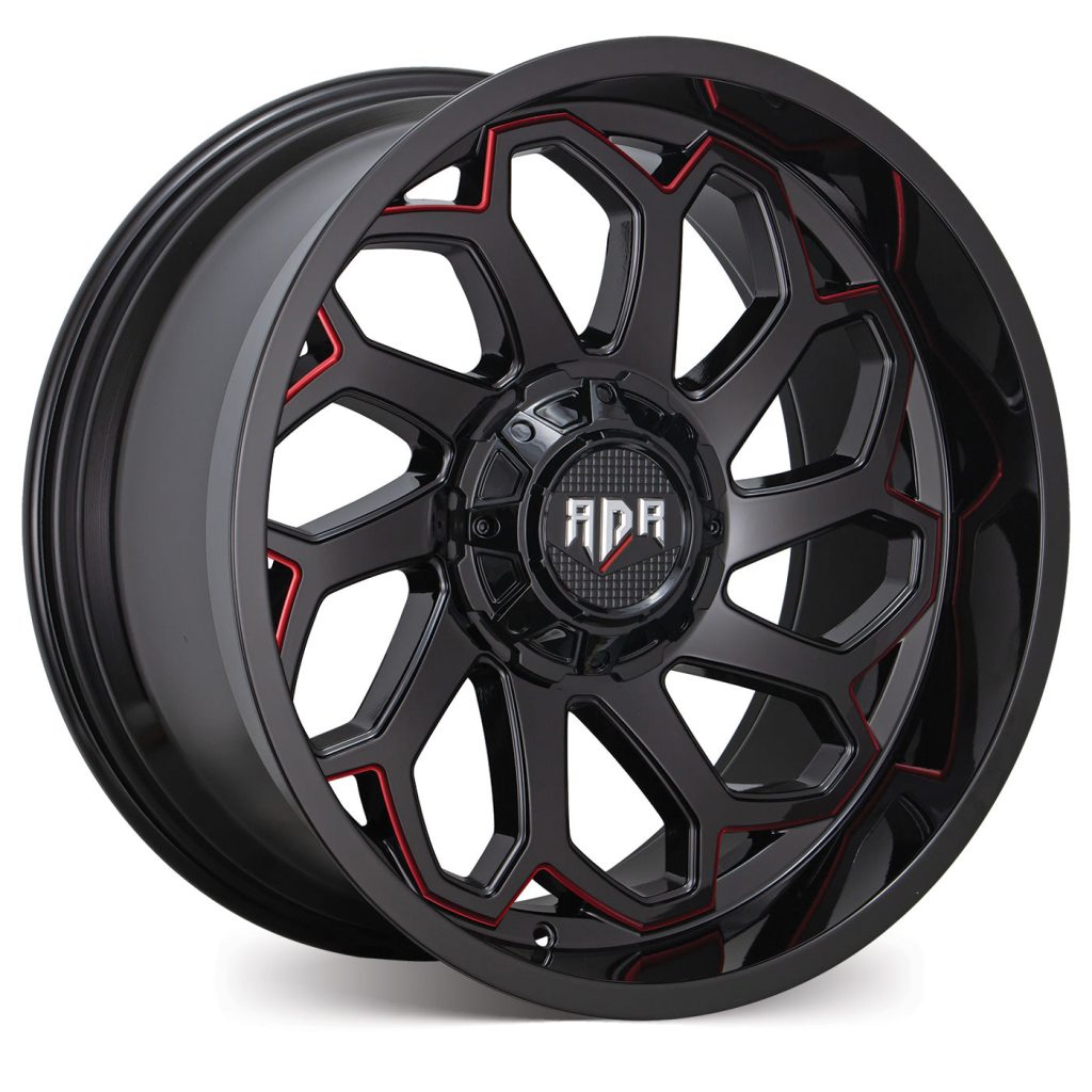RD53 – Gloss Black w/Red Milled Spoke Edge