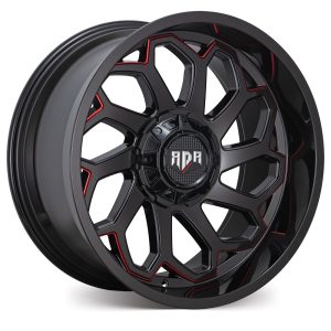 RD53 – Gloss Black w/Red Milled Spoke Edge