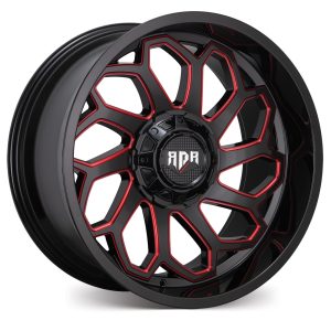 RD53 – Gloss Black w/Red Milled Spoke